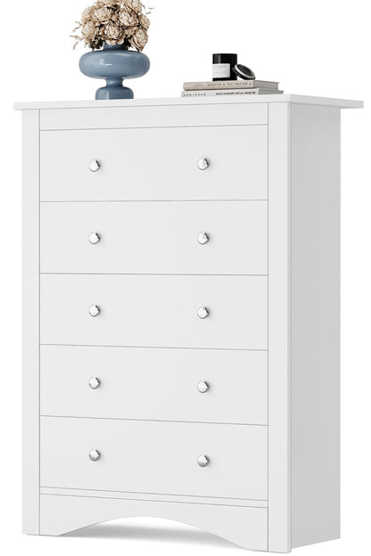 Tall Dresser for Bedroom with 5 Drawers Modern Chest of Drawers
