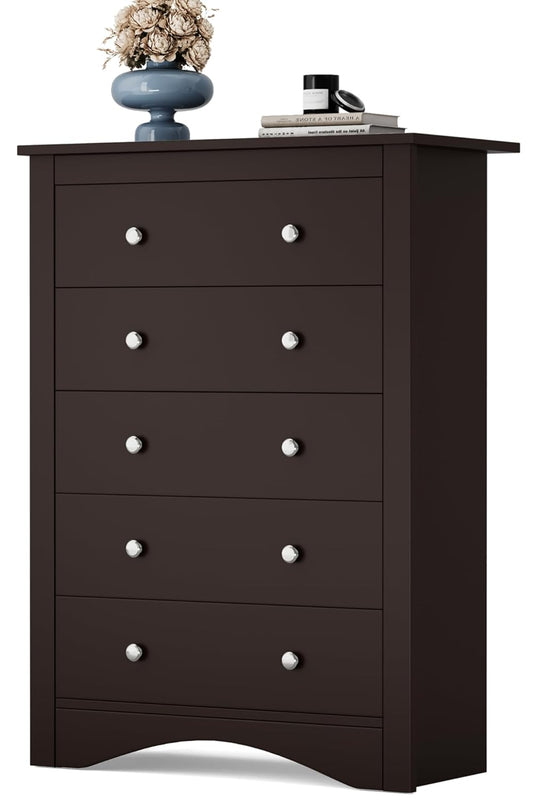 Tall Dresser for Bedroom with 5 Drawers Modern Chest of Drawers
