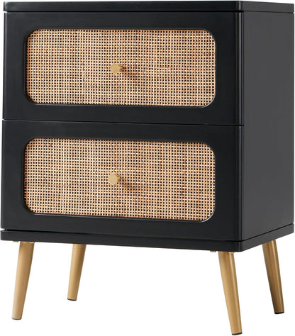 Wicker Rattan Chest of Drawers, 3-Drawer Dresser