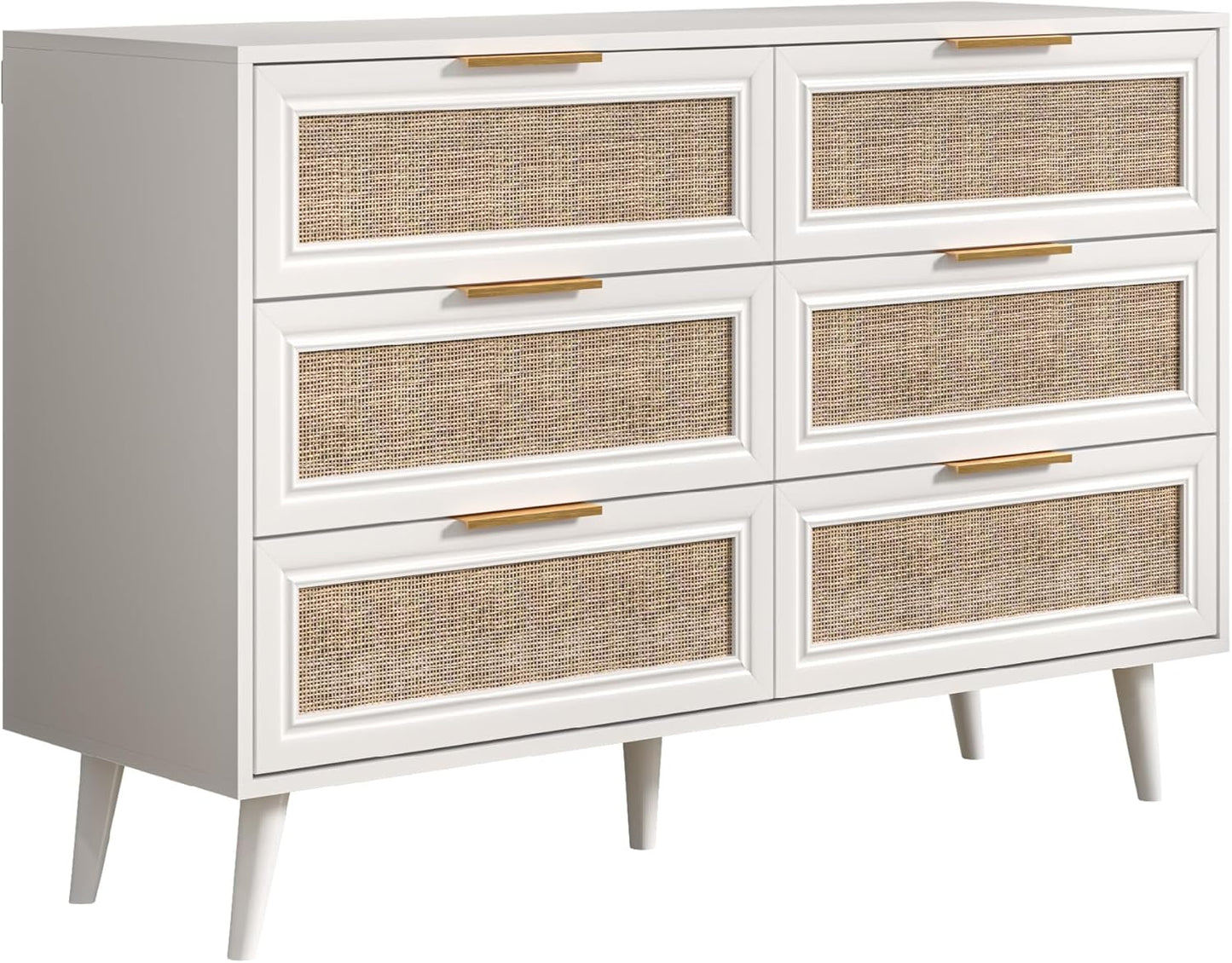 Dresser for Bedroom,47.2" Wide 6 Drawer Double Dresser