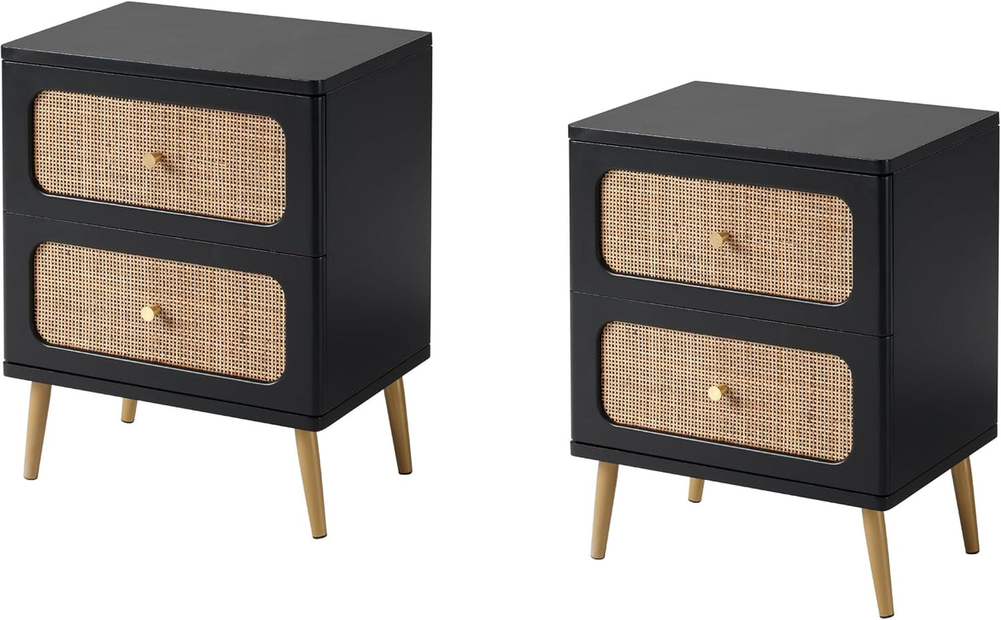 Wicker Rattan Chest of Drawers, 3-Drawer Dresser