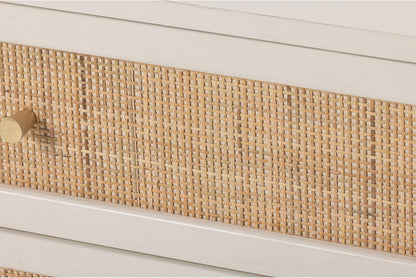 Wicker Rattan Chest of Drawers, 3-Drawer Dresser