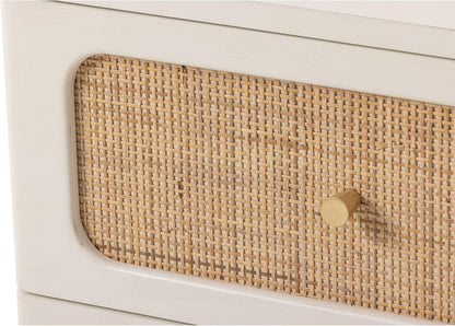 Wicker Rattan Chest of Drawers, 3-Drawer Dresser