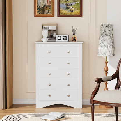 Tall Dresser for Bedroom with 5 Drawers Modern Chest of Drawers