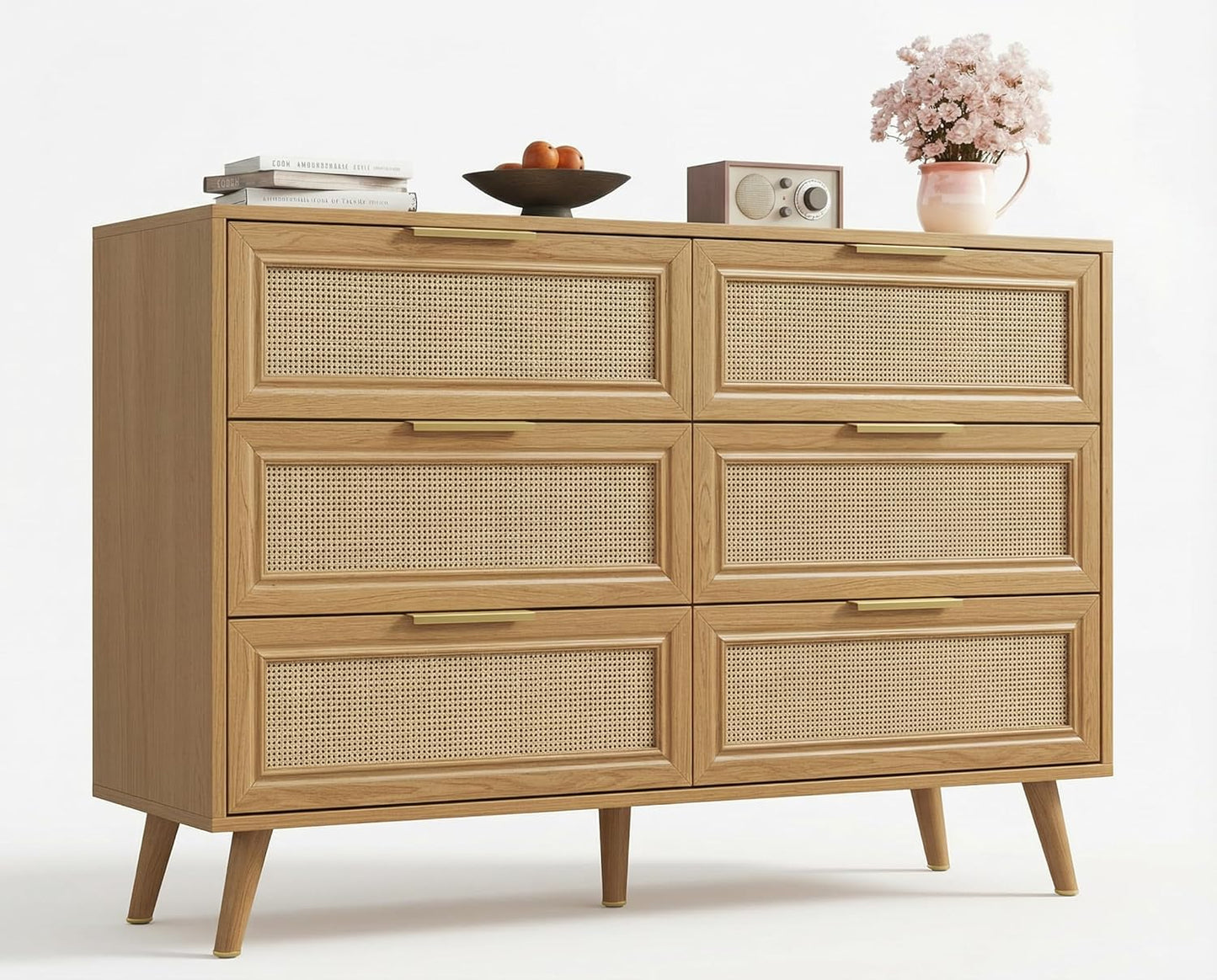 Dresser for Bedroom,47.2" Wide 6 Drawer Double Dresser