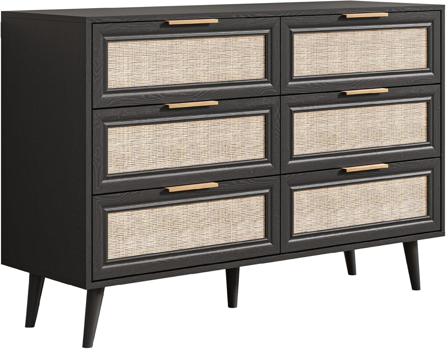 Dresser for Bedroom,47.2" Wide 6 Drawer Double Dresser