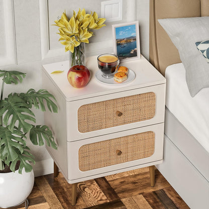 Wicker Rattan Chest of Drawers, 3-Drawer Dresser